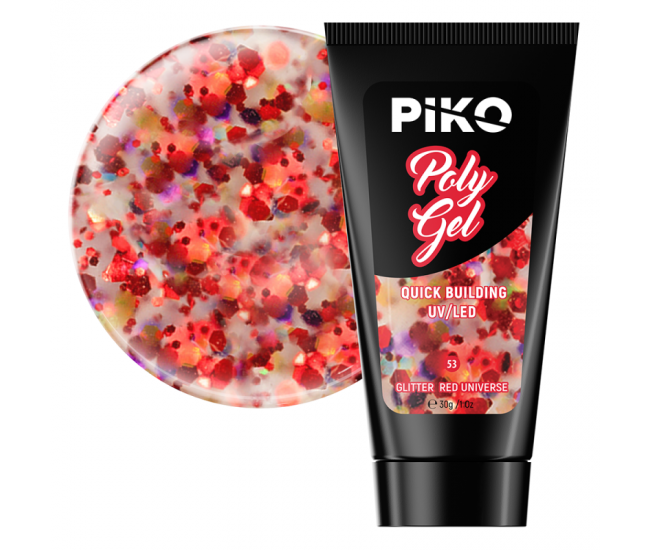Piko Polygel 53 Glitter Red Universe
