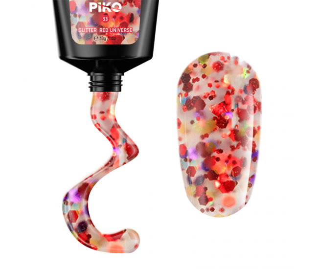 Piko Polygel 53 Glitter Red Universe
