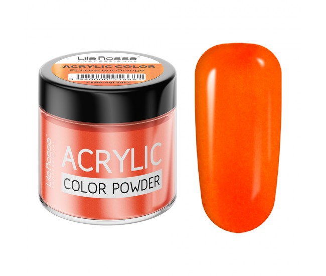 Pudra acrilica color, Lila Rossa, Fluorescent Orange, 7 g Pudra acrilica color, Lila Rossa, Fluorescent Orange, 7 g