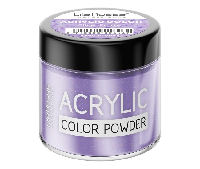 Pudra acrilica color, Lila Rossa, Glitter Purple, 7 g