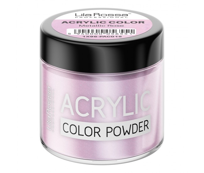 Pudra acrilica color, Lila Rossa, Metallic Rose, 7 g Pudra acrilica color, Lila Rossa, Metallic Rose, 7 g