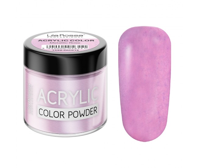 Pudra acrilica color, Lila Rossa, Metallic Rose, 7 g Pudra acrilica color, Lila Rossa, Metallic Rose, 7 g