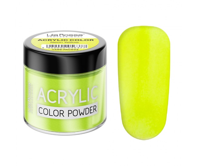 Pudra acrilica color, Lila Rossa, Neon Yellow, 7 g