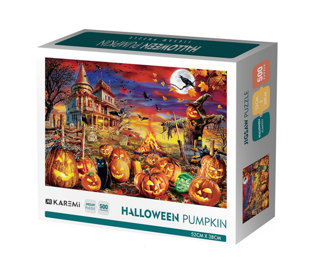 Puzzle Karemi Halloween Pumpkin, dovleac, 500 piese