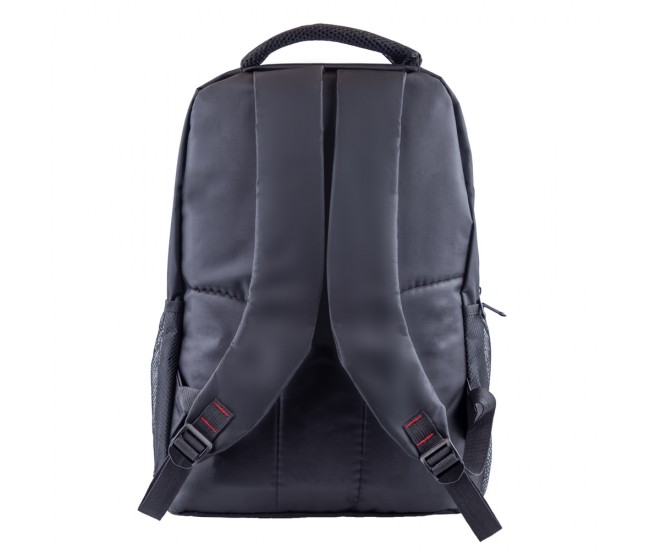 Rucsac laptop Karemi, buzunar frontal, poliester, design casual,  negru