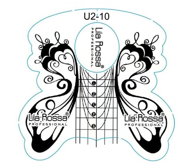 Sabloane unghii fluture, Lila Rossa, 500 buc., U2-10