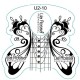 Sabloane unghii fluture, Lila Rossa, 500 buc., U2-10