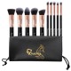 Set 10 pensule profesionale de makeup, be perfect, nylon, cu husa