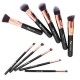 Set 10 pensule profesionale de makeup, be perfect, nylon, cu husa