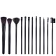 Set 12 pensule makeup Megaga, Lila Rossa, cu husa neagra