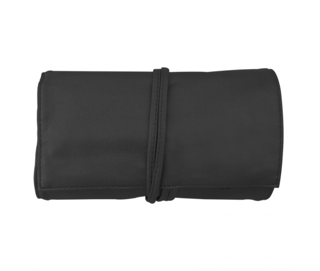 Set 12 pensule makeup Megaga, Lila Rossa, cu husa neagra