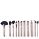 Set 18 pensule makeup, Megaga, Lila Rossa, cu husa aurie