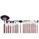 Set 22 pensule makeup Megaga cu husa visinie