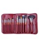 Set 22 pensule makeup Megaga cu husa visinie