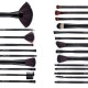 Set 24 pensule makeup, Lila Rossa, cu husa neagra