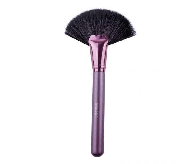 Set 24 pensule makeup, Megaga, Lila Rossa, cu husa neagra