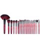 Set 26 pensule makeup, Megaga, Lila Rossa, cu husa neagra