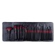 Set 26 pensule makeup, Megaga, Lila Rossa, cu husa neagra