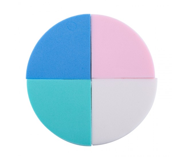 Set bureti Beautyblender, pentru aplicarea fondului de ten, in forma de triunghi, 4 buc