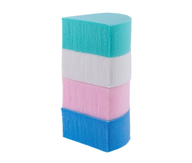 Set bureti Beautyblender, pentru aplicarea fondului de ten, in forma de triunghi, 4 buc