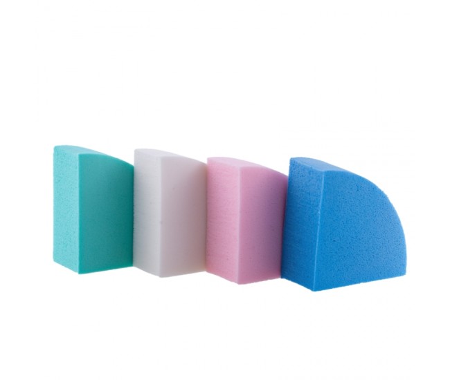 Set bureti Beautyblender, pentru aplicarea fondului de ten, in forma de triunghi, 4 buc