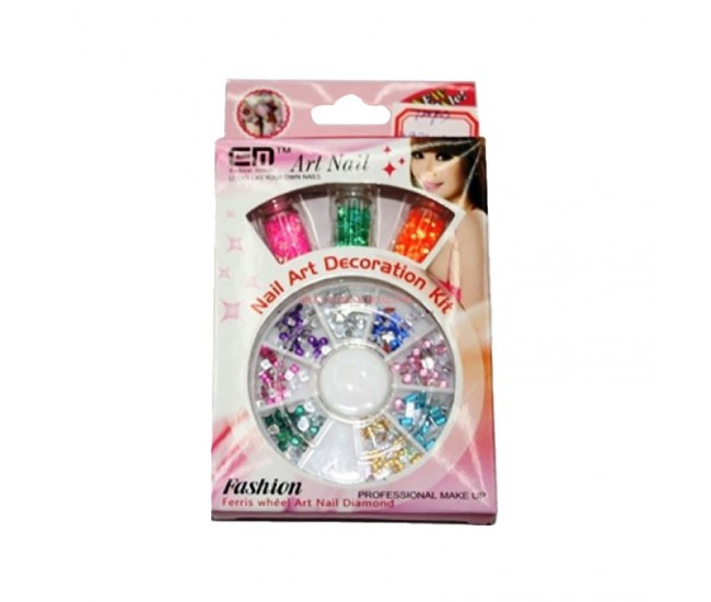 Set decor carusel strasuri si 3 sticlute paiete, Lila Rossa