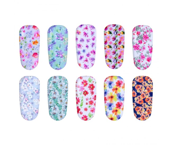 Set folii de transfer Lila Rossa, Blossom Collection, 10 buc