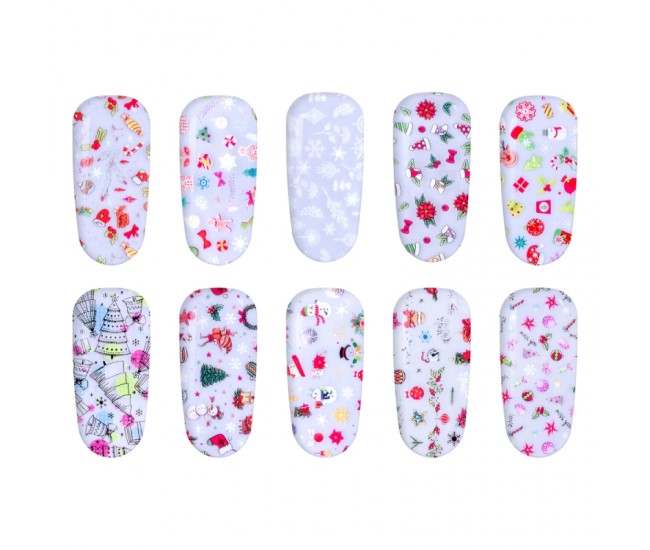 Set folii de transfer Lila Rossa, Christmas Collection, 10 buc