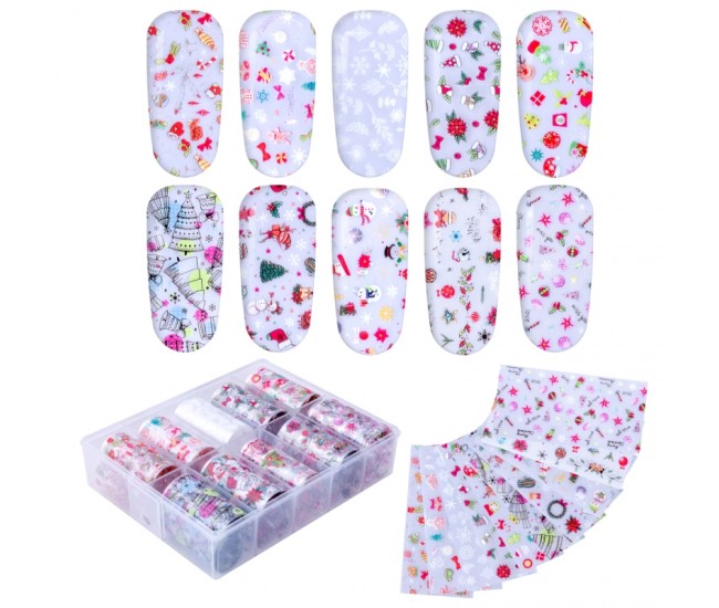 Set folii de transfer Lila Rossa, Christmas Collection, 10 buc