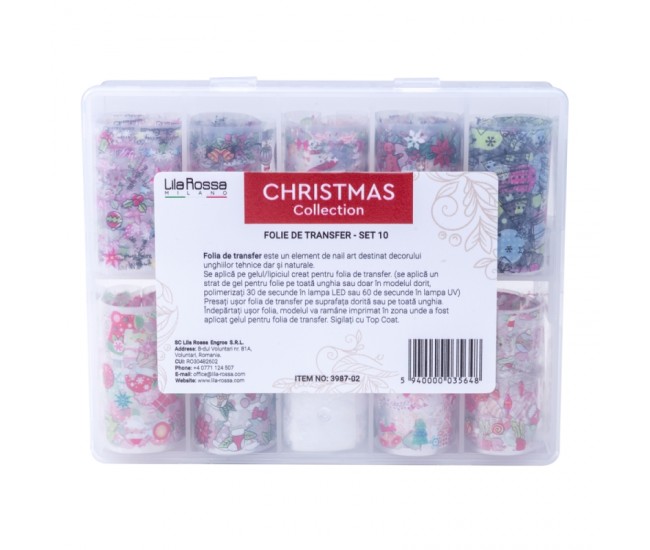 Set folii de transfer Lila Rossa, Christmas Collection, 10 buc