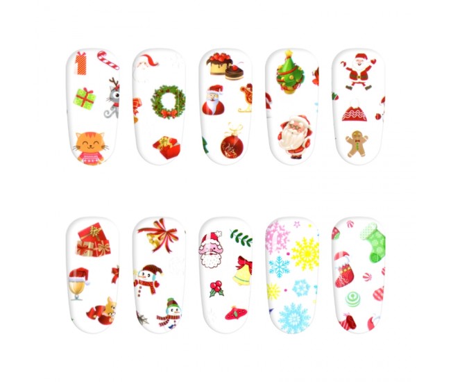 Set folii de transfer Lila Rossa, Christmas Day Collection, 10 buc
