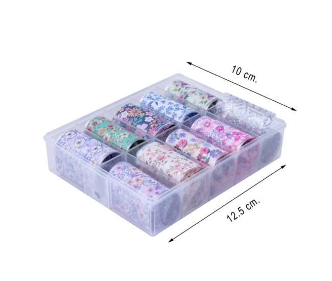 Set folii de transfer Lila Rossa, Garden Collection, 10 buc