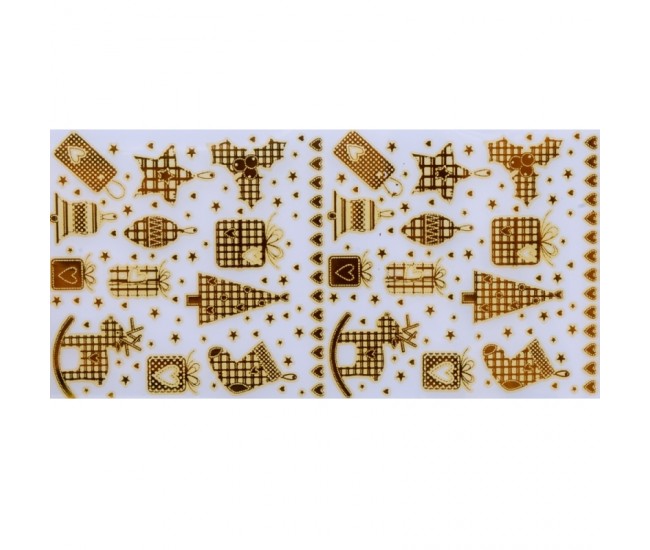 Set folii de transfer Lila Rossa, Gold Christmas Collection, 10 buc