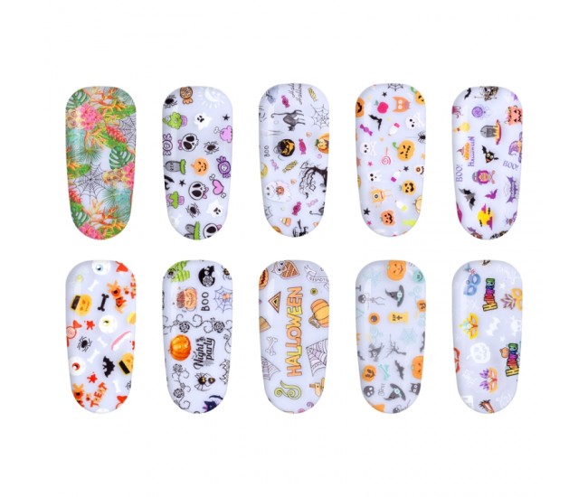 Set folii de transfer Lila Rossa, Halloween Collection, 10 buc