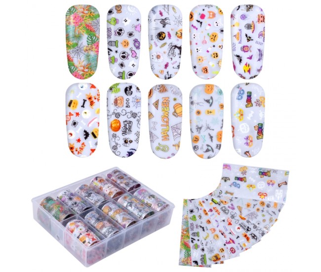 Set folii de transfer Lila Rossa, Halloween Collection, 10 buc