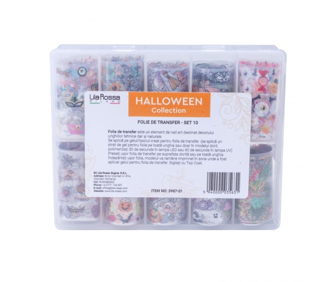 Set folii de transfer Lila Rossa, Halloween Collection, 10 buc