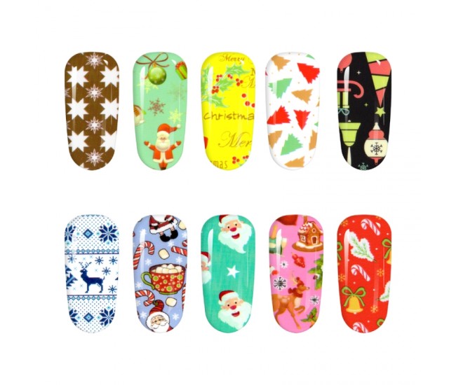 Set folii de transfer Lila Rossa, Magic Christmas Collection, 10 buc