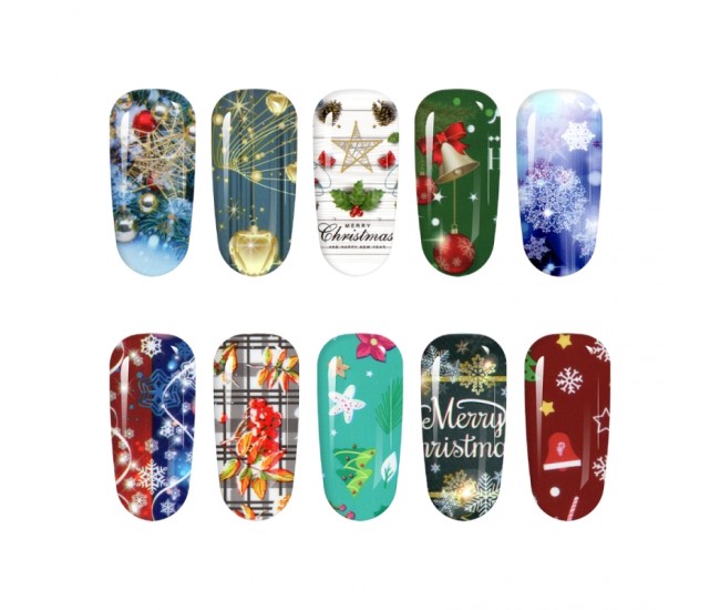 Set folii de transfer Lila Rossa, Magic Winter Collection, 10 buc