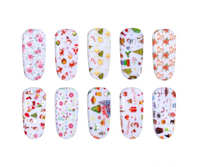 Set folii de transfer Lila Rossa, Santa's Collection, 10 buc