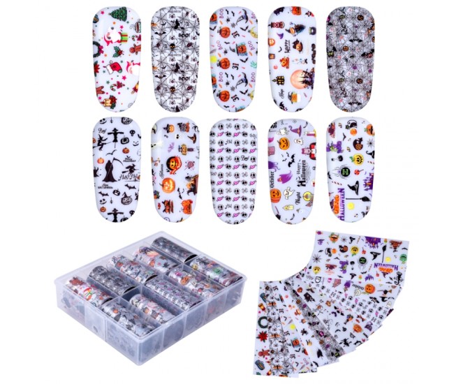 Set folii de transfer Lila Rossa, Trick Or Treat Collection, 10 buc