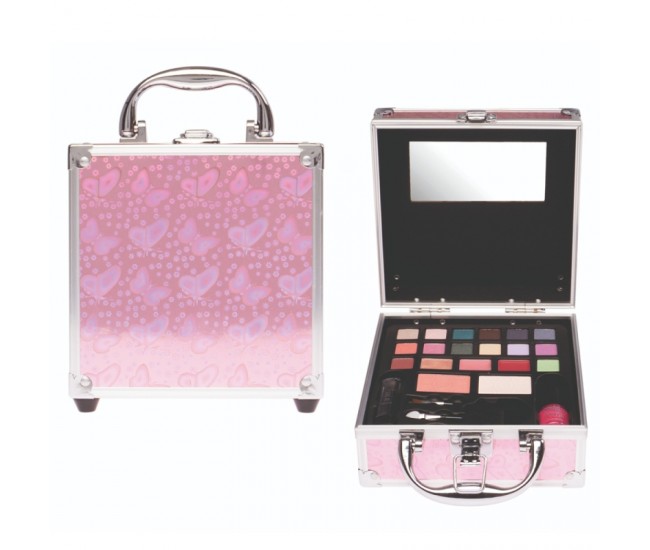 Set paleta machiaj tip geanta cosmetice 17 x 15 x 7 cm