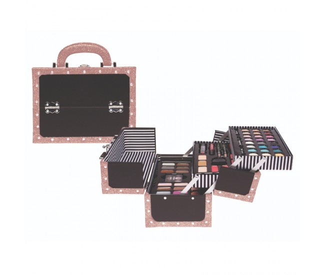 Set paleta machiaj tip geanta cosmetice 24 x 15,5 x 18,5 cm