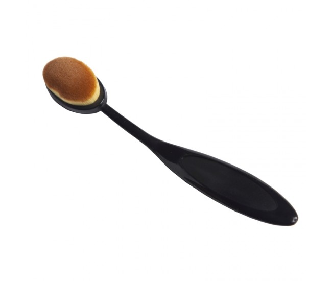 Set pensula ovala makeup pentru concealer + burete + curatator