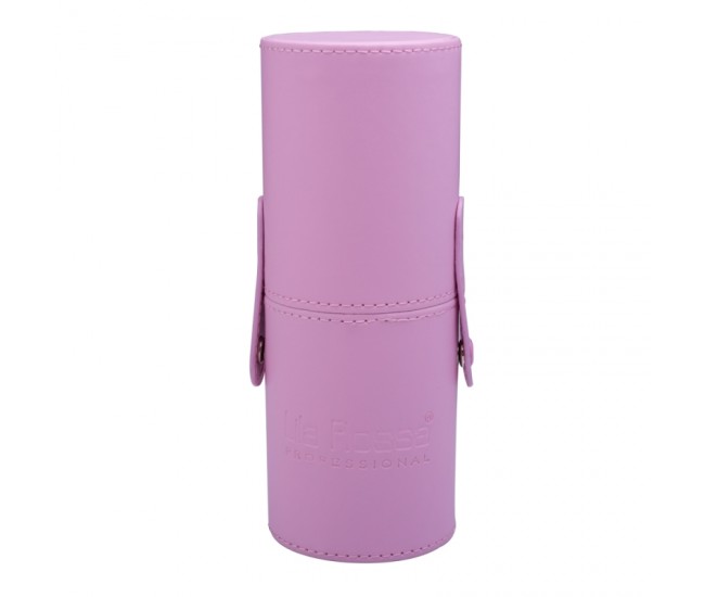 Set pensule makeup, Lila Rossa, in tub roz, 12 buc