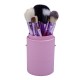 Set pensule makeup, Lila Rossa, in tub roz, 12 buc