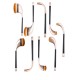 Set pensule makeup, Lila Rossa, tip perie, cu maner metalic, 9 buc