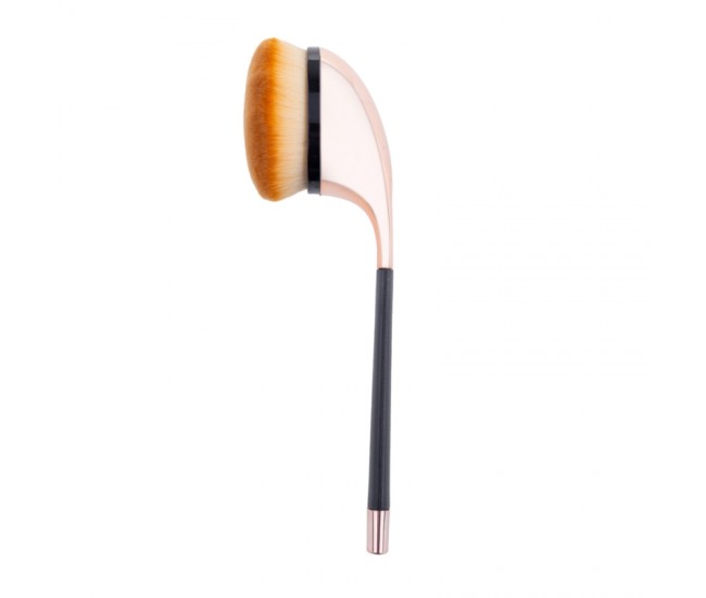 Set pensule makeup, Lila Rossa, tip perie, cu maner metalic, 9 buc
