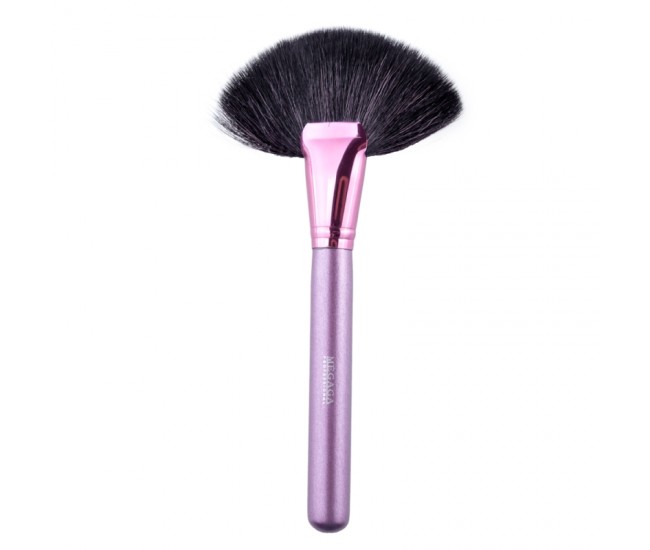 Set pensule makeup, Megaga, cu husa neagra, 18 buc