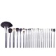 Set pensule makeup, Megaga, cu husa neagra, 21 buc