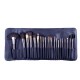 Set pensule makeup, Megaga, cu husa neagra, 21 buc